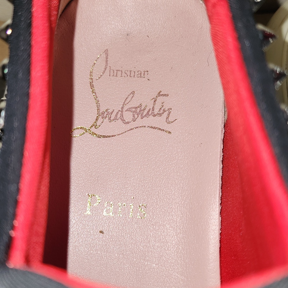 CHRISTIAN LOUBOUTIN Silver Spiked Donna Sneaker 9.5-10 (42) - Picture 5 of 6